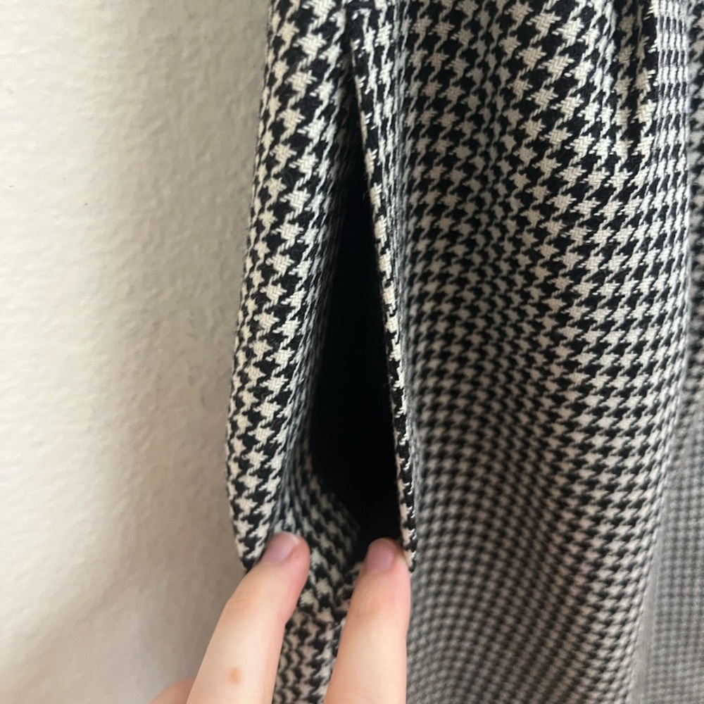 Vintage wool houndstooth pencil skirt - Picture 4 of 9